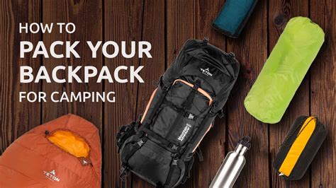 complete package backpack for camping.